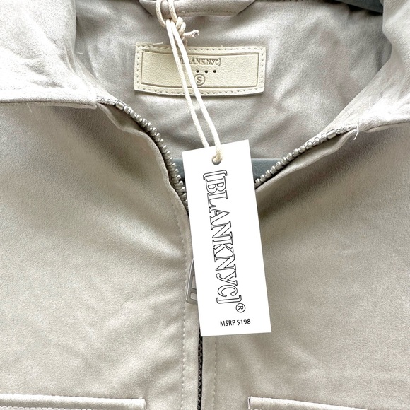 Blank NYC Faux Suede Fringe Crop Jacket - Picture 2 of 3